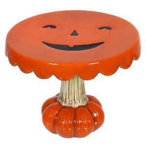 Johanna Parker Vintage Style Halloween Petal Pumpkin Jack O'Lantern Pedestal